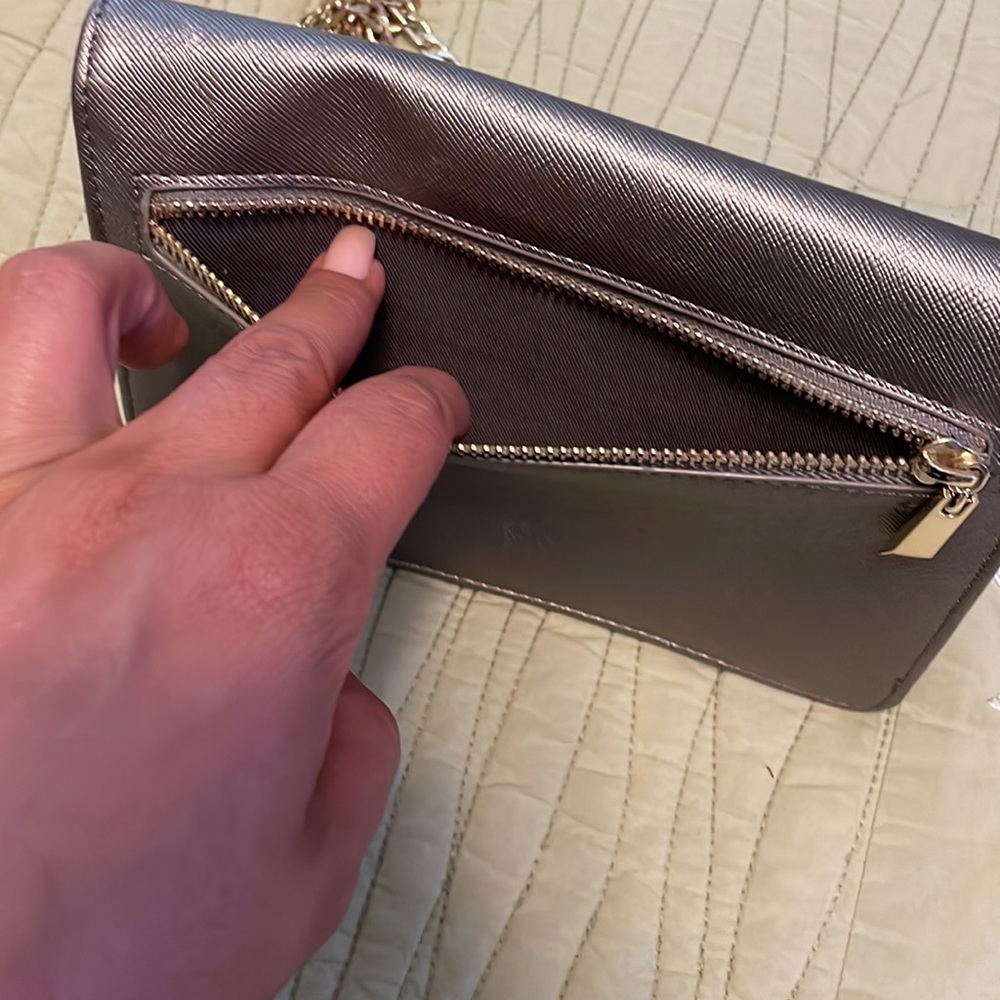 Mossimo Cross Body Clutch Purse Silver - image 6